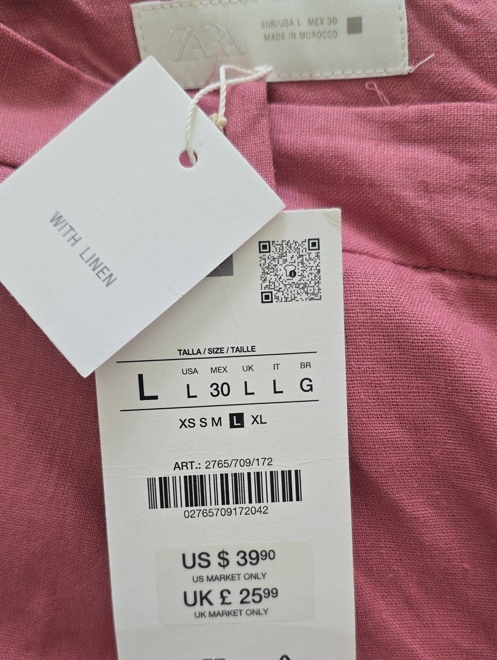 Zara Linen-Blend Womens Short